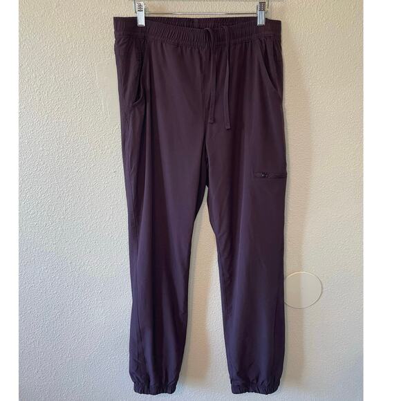 Eddie Bauer Outerwear Fleece Flannel Lined Camping Cargo Joggers Size 8 Purple - Picture 10 of 11
